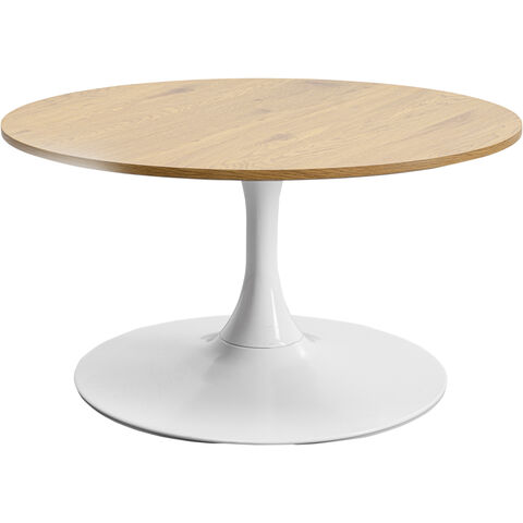 Mesa centro Schickeria Roble Blanco Ø80cm