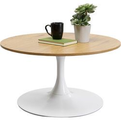 Tavolino da caffé Schickeria Rovere Bianco Ø80cm