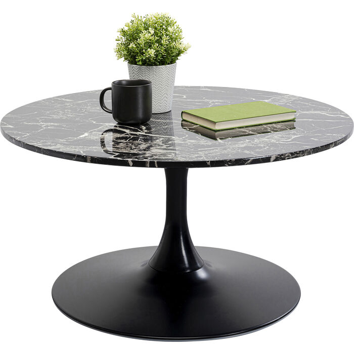 Coffee Table Schickeria Marble Black Ø80cm