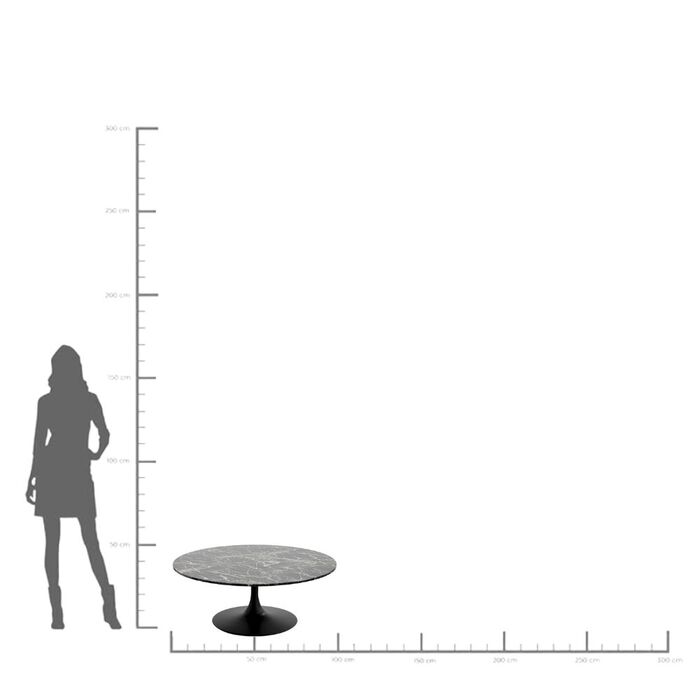Couchtisch Schickeria Marmor Schwarz Ø110cm