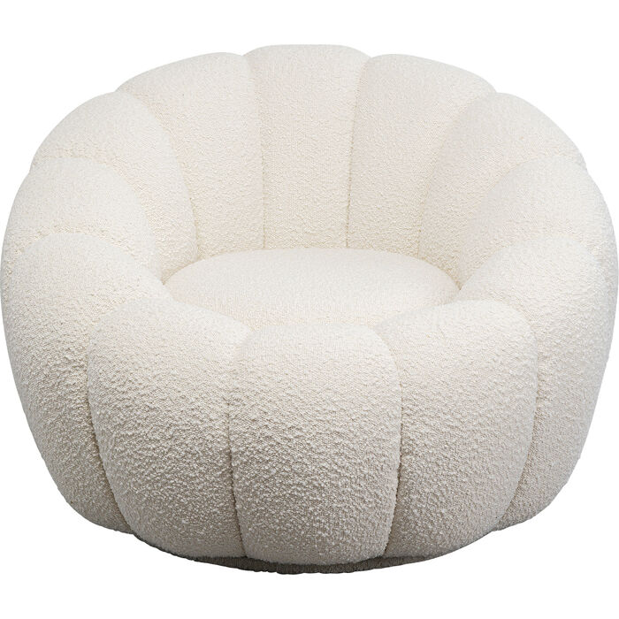 Swivel Armchair Peppo Bloom White