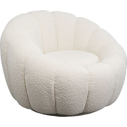 Swivel Armchair Peppo Bloom White