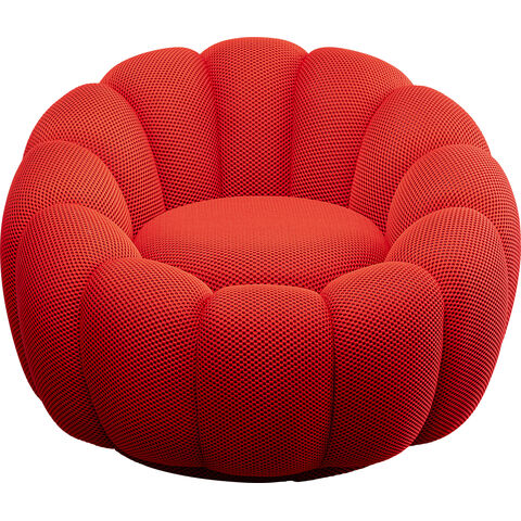 Swivel Armchair Peppo Bloom Red