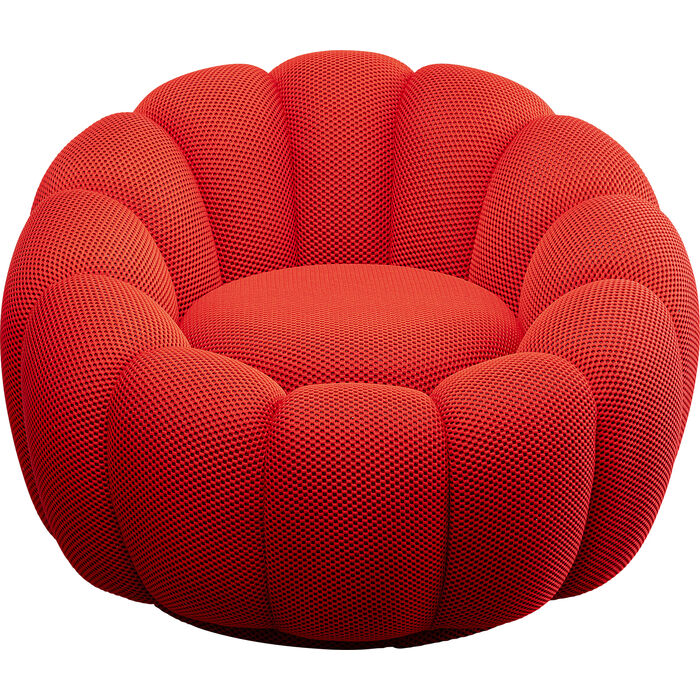 Swivel Armchair Peppo Bloom Red