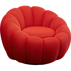 Swivel Armchair Peppo Bloom Red