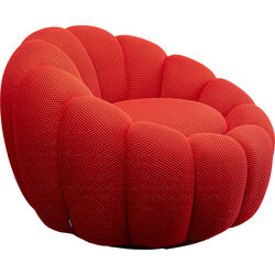 Swivel Armchair Peppo Bloom Red