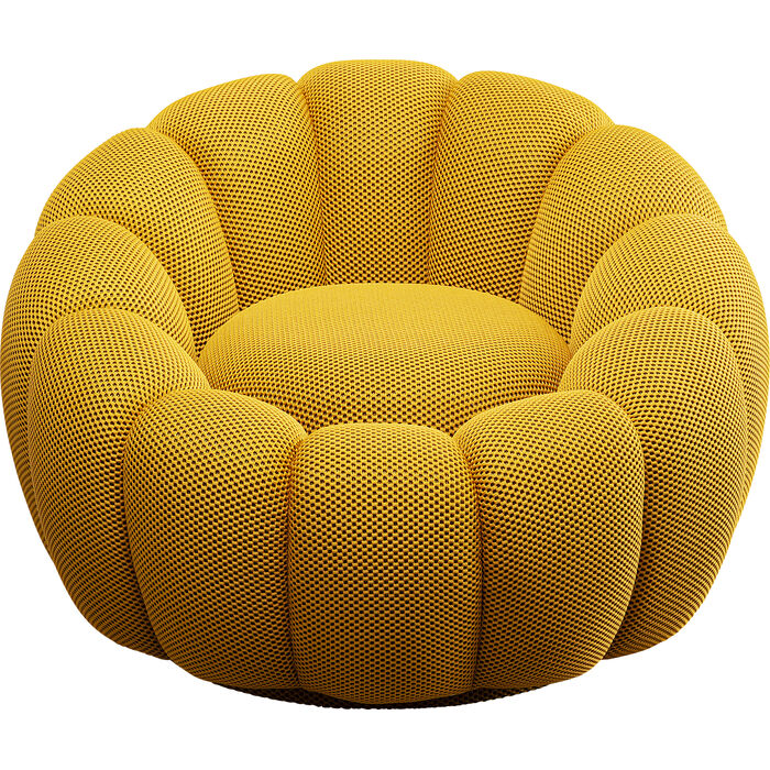 Fauteuil pivotant Peppo Bloom jaune