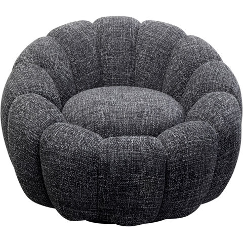 Swivel Armchair Peppo Bloom Melange Black