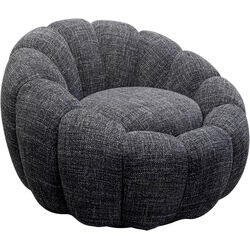 Swivel Armchair Peppo Bloom Melange Black