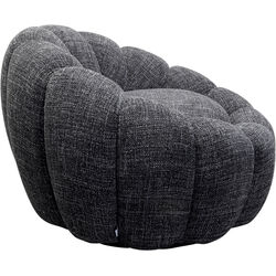 Swivel Armchair Peppo Bloom Melange Black