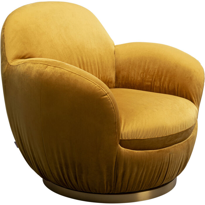 Swivel Armchair Nube Yellow