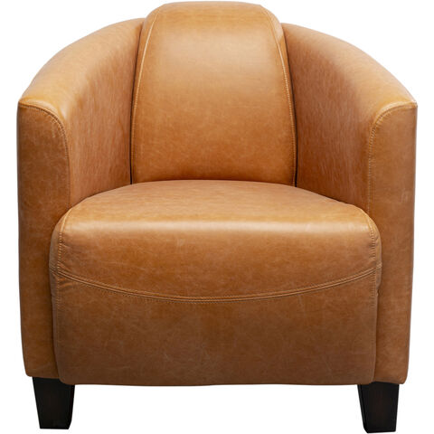 Armchair Cigar Lounge Smart Leather Light Brown