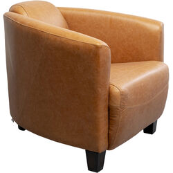 Fauteuil Cigar Lounge cuir  marron clair