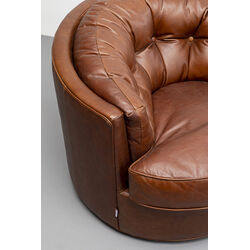 Fauteuil pivotant Music Hall cuir marron