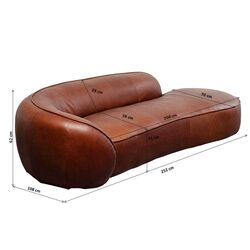 Recamiere Wonder Leder Braun 250cm
