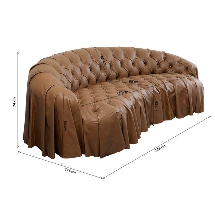 Sofa 3-Sitzer Drapes 226cm