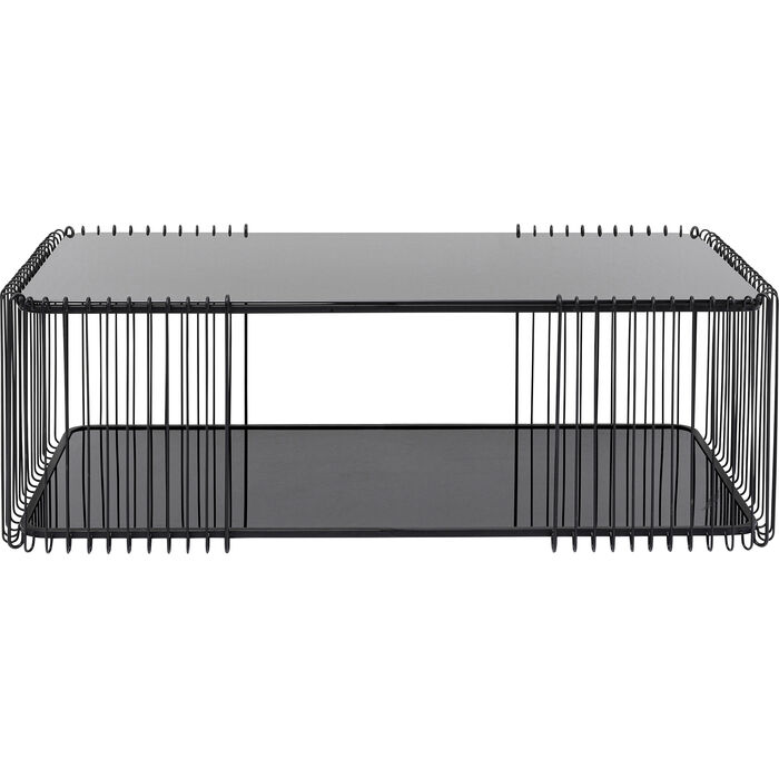 Coffee Table Wire Double Black 120x60cm