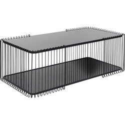 Mesa centro Wire Double Negro 120x60cm