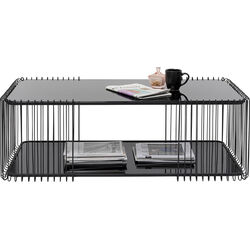 Mesa centro Wire Double Negro 120x60cm