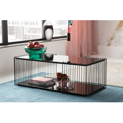 Mesa centro Wire Double Negro 120x60cm