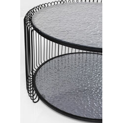 Coffee Table Wire Double Bubble Black (2/Set)