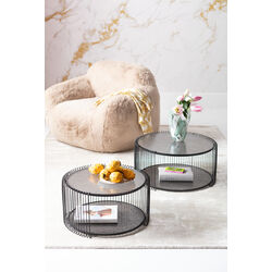 Coffee Table Wire Double Bubble Black (2/Set)