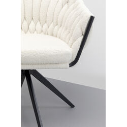 Chaise pivotante Knot bouclé