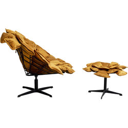 Swivel Armchair + Stool Blossom