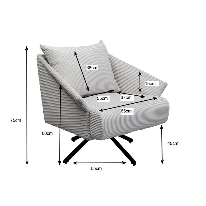 Drehsessel Milo Beige