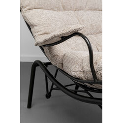 Fauteuil + tabouret Vienna Swing beige