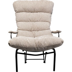 Fauteuil + tabouret Vienna Swing beige