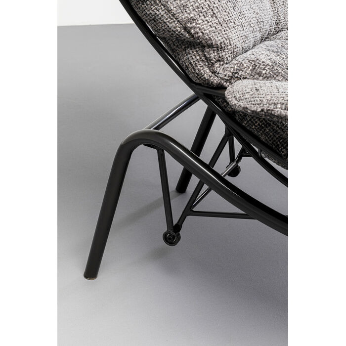 Armchair + Stool Vienna Swing Grey