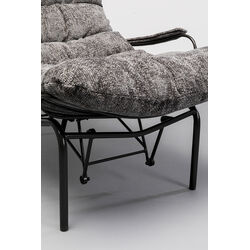 Armchair + Stool Vienna Swing Grey