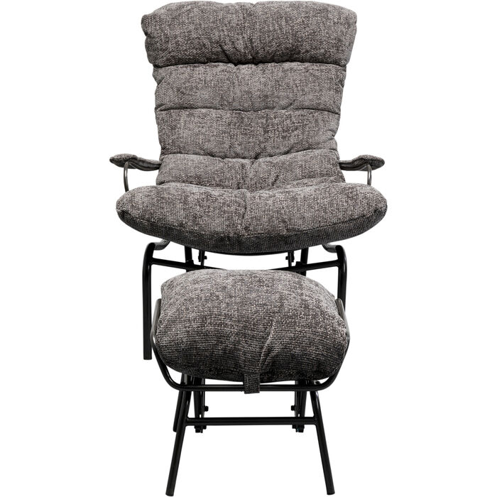 Armchair + Stool Vienna Swing Grey