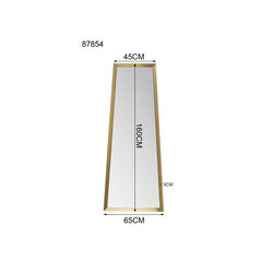 Wandspiegel Arezzo Brass Trapez 65(45)x160cm