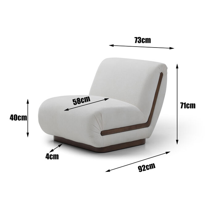 Sessel Hilda Creme 92cm