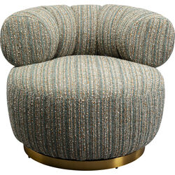 87894 - Swivel Armchair Couture Stripes Blue