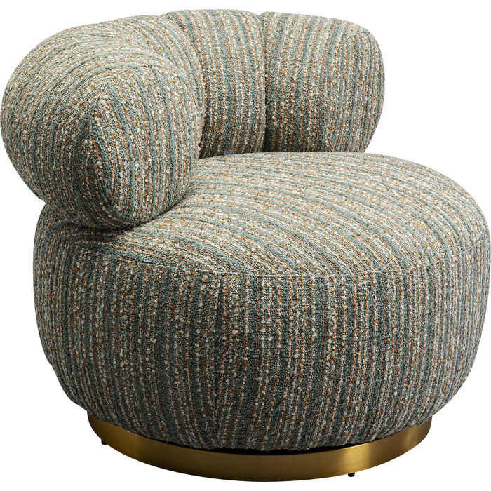 Swivel Armchair Couture Stripes Blue