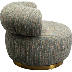 Swivel Armchair Couture Stripes Blue