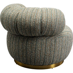 Swivel Armchair Couture Stripes Blue