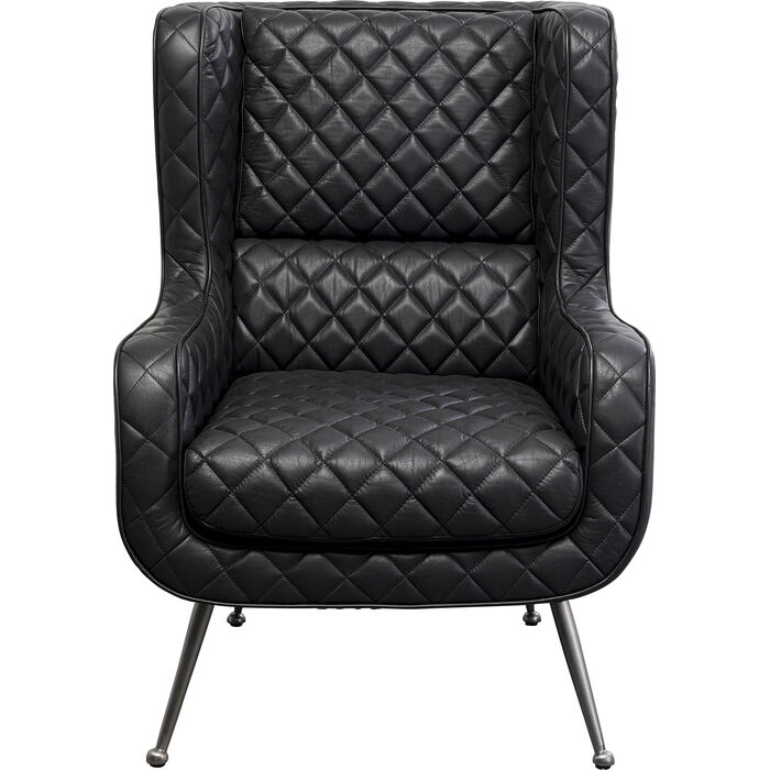 Armchair Nonna Smart Leather Black