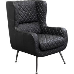 Armchair Nonna Smart Leather Black