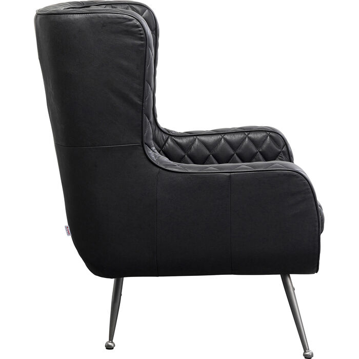 Armchair Nonna Smart Leather Black