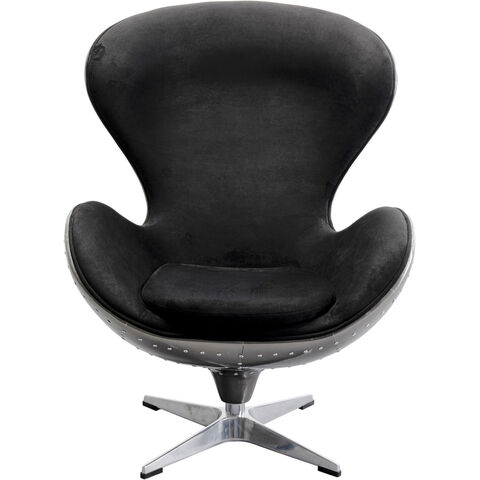Swivel Armchair Lounge Black Graphit
