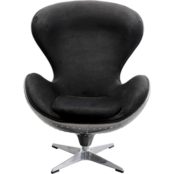 Swivel Armchair Lounge Black Graphit