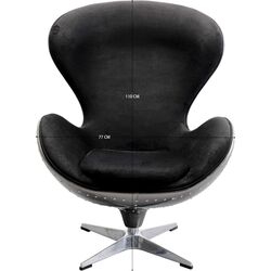 Drehsessel Lounge Black Graphit