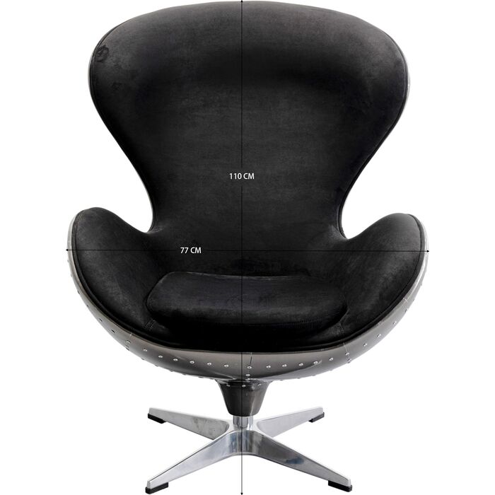 Drehsessel Lounge Black Graphit