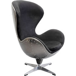 Poltrona girevole Lounge Black Grafite