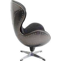 Swivel Armchair Lounge Black Graphit