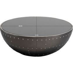 Couchtisch Lounge Schwarz Graphit Ø83cm